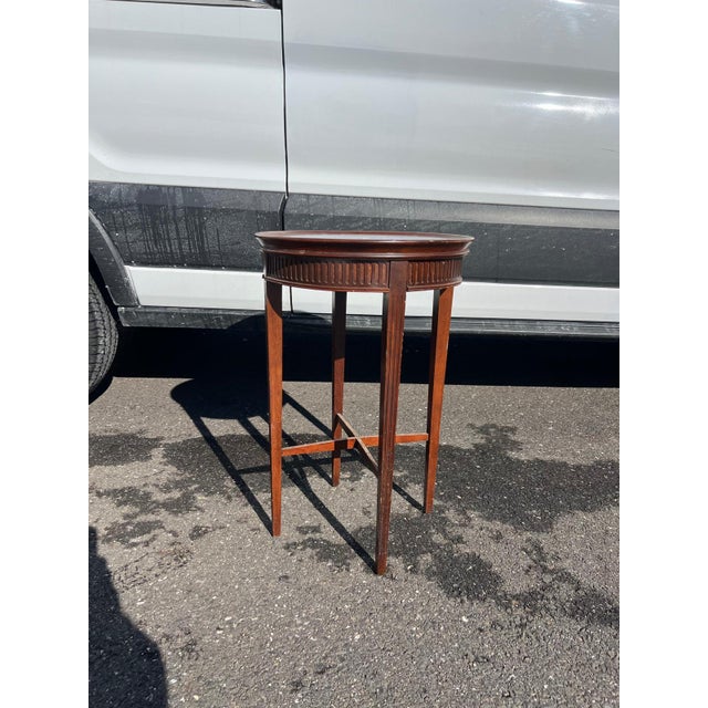 Neoclassical Early 20th Century Neoclassical Marble Top Accent Table For Sale - Image 3 of 5