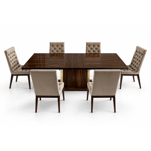 Bring refined Italian style to your dining room with this striking Montevino 7-Piece Extendable Dining Set, featuring one...
