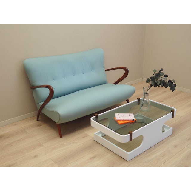 Italian Mint Gree Sofa, 1970s For Sale - Image 3 of 18