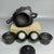 Late 19th CenturyCarved Faux Horn Elephant Teapot Set With Four Cups and Box For Sale - Image 4 of 9
