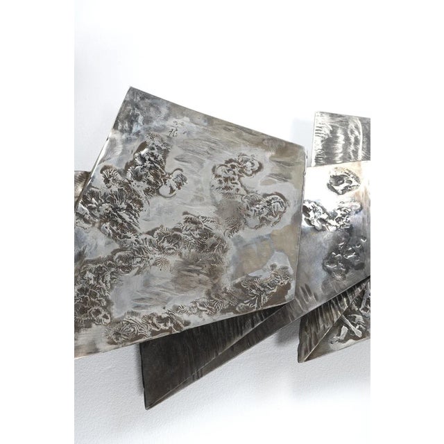 Metal Vintage Brutalist Wall Sculpture For Sale - Image 7 of 9