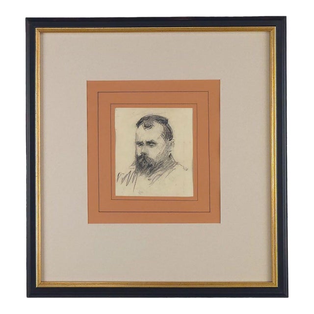 Drawing of a Man, England Circa 1900 For Sale