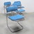 Bauhaus Bauhaus Blue Chrome Chairs, 1970s, Set of 6 For Sale - Image 3 of 10
