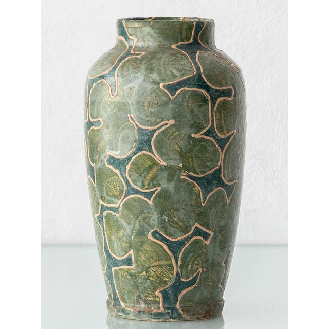 Exceptional, rare vase from the famous 'Camouflage' series, attributed to Daniel Folkmann Andersen (1885–1959) for Michael...