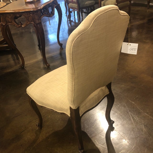 1990s Italian Hand-Carved Walnut Side Chair For Sale - Image 9 of 12