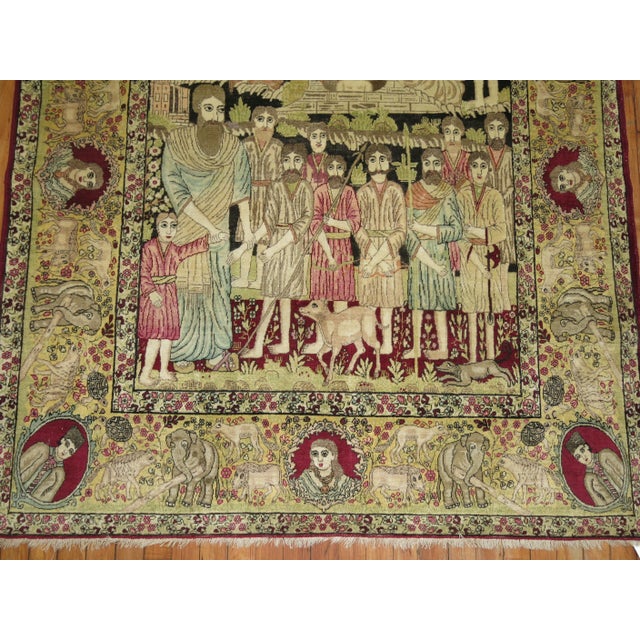 Late 19th Century Judaical Persian Kerman Rug, Story of Joseph For Sale - Image 18 of 18