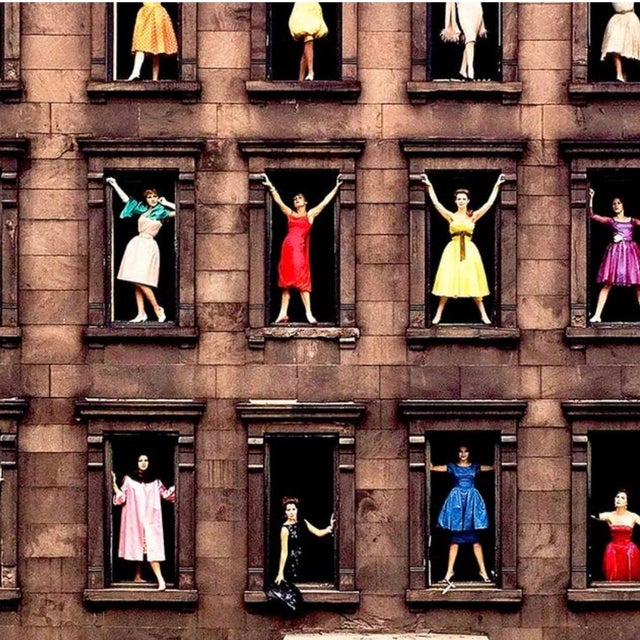 1960s "Girls in the Windows, 1960" - Ormond Gigli - Signed & Numbered C-Print, Framed For Sale - Image 5 of 9