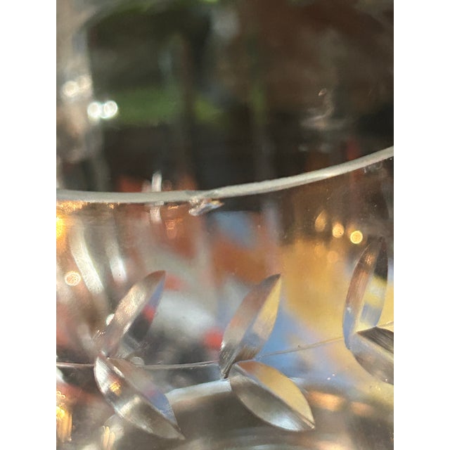 Mid 20th Century Reed and Barton #331 Silver Plate 4 Arm Candle Holder Centerpiece With Cut Crystal Bowl For Sale - Image 11 of 12