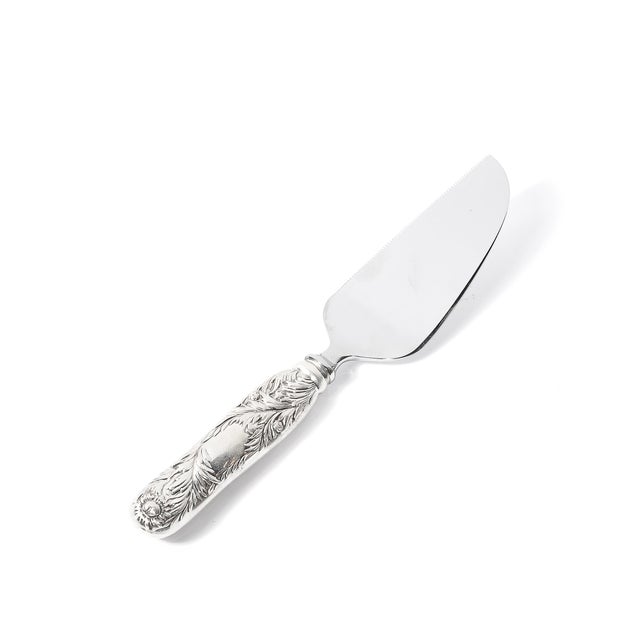 Tiffany and Co. Aesthetic Movement Tiffany and Co. Sterling Silver Chrysanthemum Cake Knife For Sale - Image 4 of 12