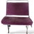Industrial Mid-Century Industrial Bench with Purple Wool Upholstered Seat For Sale - Image 3 of 9