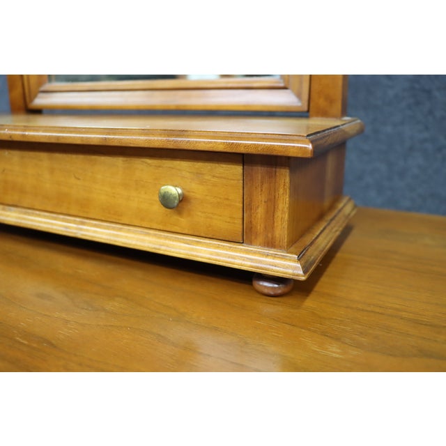 Brown Leopold Stickley Original 1956 Cherry Wood Dresser Mirror For Sale - Image 8 of 8