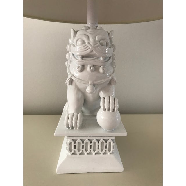 Barbara Cosgrove Mini White Foo Dog Ceramic Table Lamp Chairish