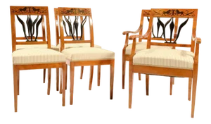 Biedermeier Style Dining Chairs, Bonn, 1890, Set of 4