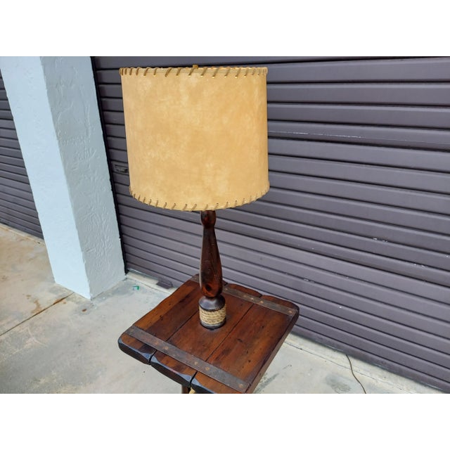 Vintage Nightwatch Lamp Co. Custom Crafted Nautical Style Floor Lamp with Block and Tackle With Heavy Ropes - Solid Thick...