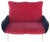 Ladybug Woven Velvet 2-Seater Sofa, 1950s For Sale