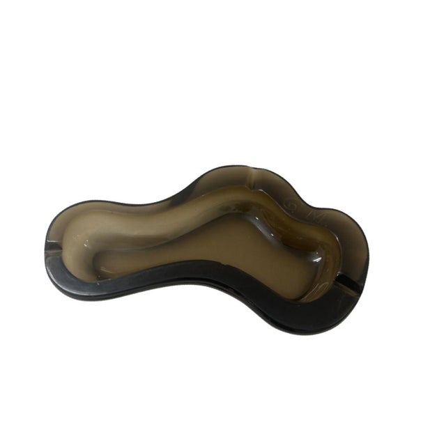 Mid-Century Modern Vintage Mid Century Modern Amoeba Glass Ashtray 1970s For Sale - Image 3 of 8