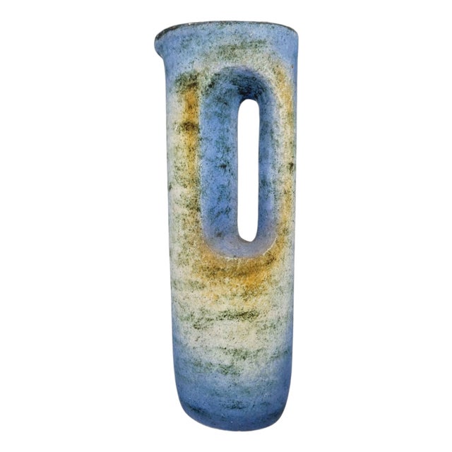 Large Fireclay Ceramic Floor Vase by Ágoston Simó, 1960s For Sale