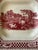 Ceramic Antique W. Adams & Sons Red Transferware Cake Plate | Old English Rural Scenes | Square Handled Serving Plate England For Sale - Image 7 of 12