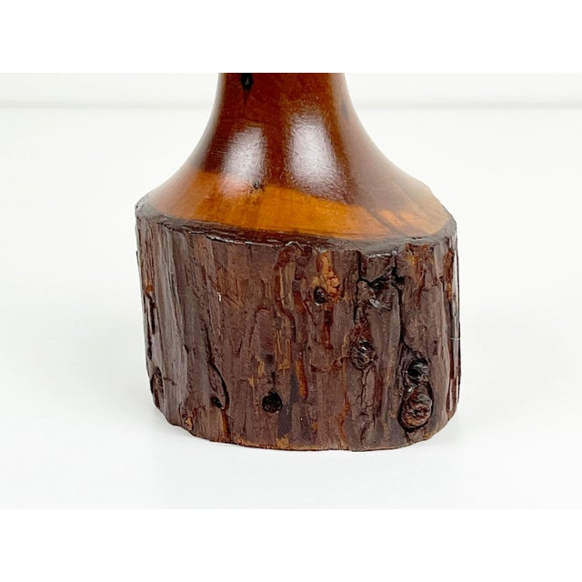 Vintage Handmade Wooden Budvase For Sale In Detroit - Image 6 of 11