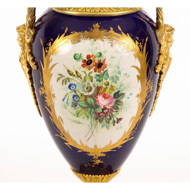 Sevres Porcelain & Ormolu Table Lamp, 19th Century For Sale - Image 3 of 16