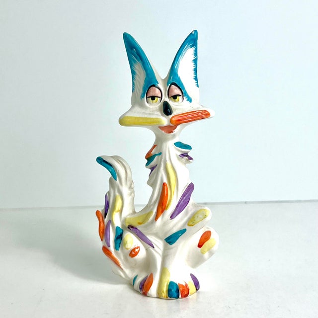 1950s Vintage Crazy Calico Cats Salt Pepper Shakers, Japan For Sale - Image 4 of 9