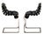 Pr. Of Vintage Rh Black Leather & Chrome Bar Stools For Sale In Los Angeles - Image 6 of 18