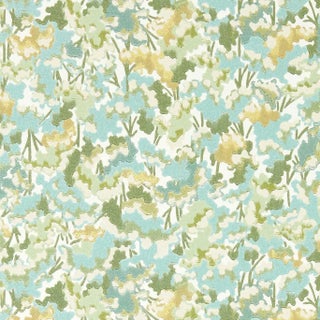 Harlequin Tree Tops Wallpaper in Honey/Clover/Sky For Sale