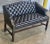 Late 20th Century Late 20th Century Chesterfield Style Black Leather Tufted Leather Settee Mahogany Frame Nailhead Trim For Sale - Image 5 of 9