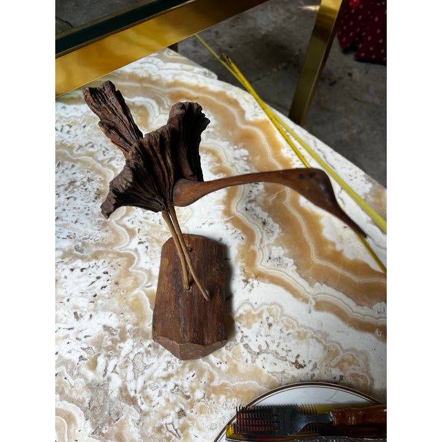 1970s Beautiful Hand Made Driftwood Bird Sculpture For Sale - Image 11 of 12