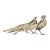 11" Pair of Antique Italian Silver Plated Pheasant Statues For Sale