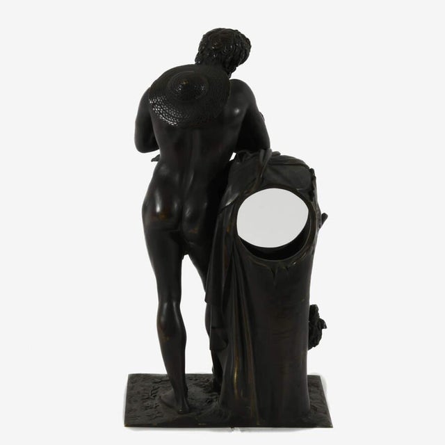 Early 20th Century Antique Bronze Sculpture of Silenus Feeding Young Bacchus – Classical Mythological Figure For Sale - Image 5 of 13