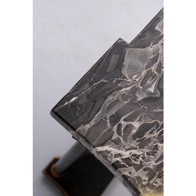 Empire Revival Italian Console Table with Black Marble Top, 1950s For Sale - Image 13 of 14