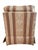 1990s Ethan Allen Rose & Cream Striped Damask-Style Skirted Slipper Chair For Sale - Image 14 of 15