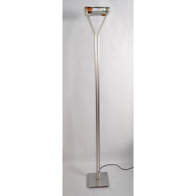 Italian SILLUX Halogen Aluminum Murano Art Glass Floor Lamp Minimalism Period. Sil Lux / Sillux is an Italian manufacturer...