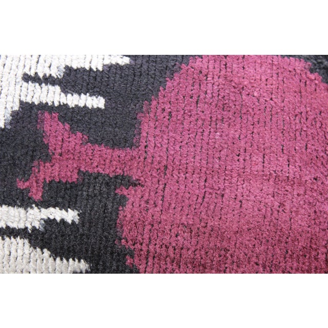 2020s Contemporary Handmade Velvet Ikat Pillow For Sale - Image 5 of 13