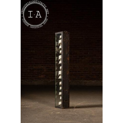Early 20th Century Floor-Length Arrow Collars Glass Haberdashery Showcase For Sale - Image 4 of 8