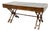 Vintage Brandt Campaign Style X-Base Writing Desk With Brass Details For Sale