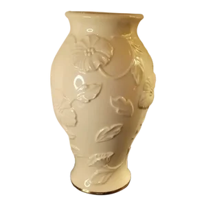 1980s Lenox Usa Embossed Floral Palace Vase