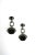 Black Onyx Sterling Silver Art Deco Dangle Earrings, Pair, Pierced, Circa Late-20th Century For Sale In New York - Image 6 of 12