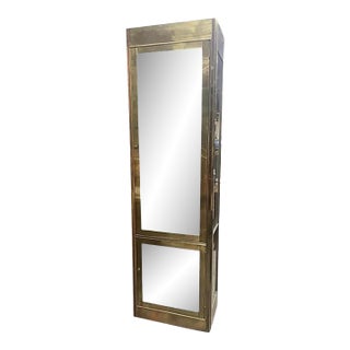 Vintage Rare Brass Vitrine Display Cabinet by Mastercraft For Sale