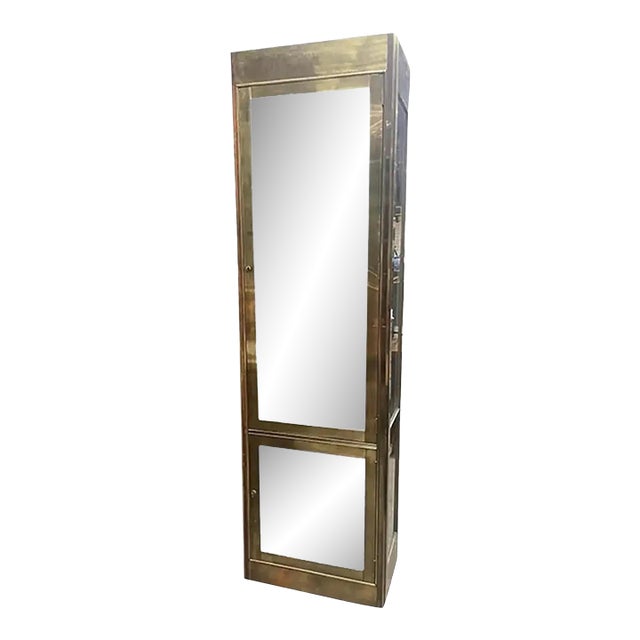 Vintage Rare Brass Vitrine Display Cabinet by Mastercraft For Sale