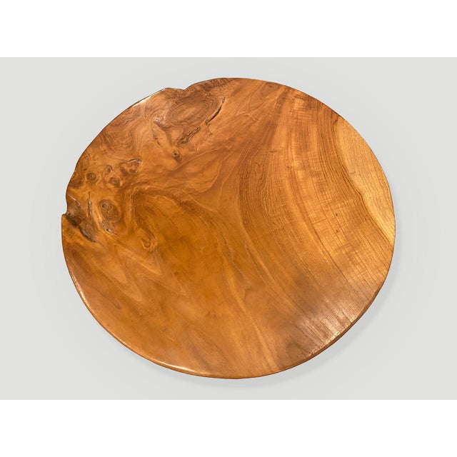 Andrianna Shamaris Mid Century Style Round Coffee Table For Sale - Image 11 of 18