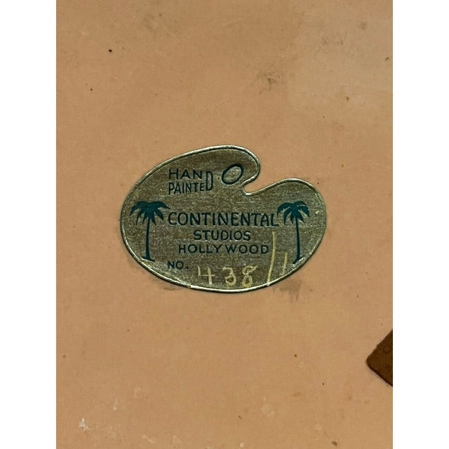 Ceramic Vintage Continental Studios Hollywood Folk Art Decorative Plate For Sale - Image 7 of 8