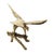 Late 20th Century Large Vintage Brass Eagle Landing on Branch Sculpture — 24" Wingspan For Sale - Image 5 of 17