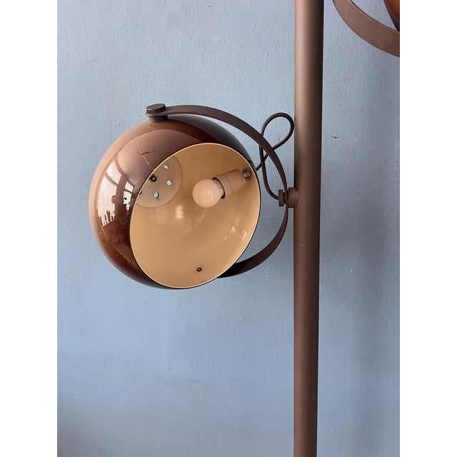 Mid-Century Herda Mushroom Floor Lamp in Brown For Sale - Image 9 of 13