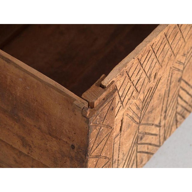 Wood Transylvanian Carved Beech Chest For Sale - Image 7 of 13