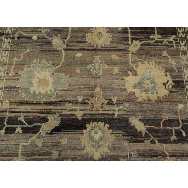 Early 21st Century Turkish Old Wool Oushak Rug 8'9" x 12'1" For Sale - Image 5 of 7
