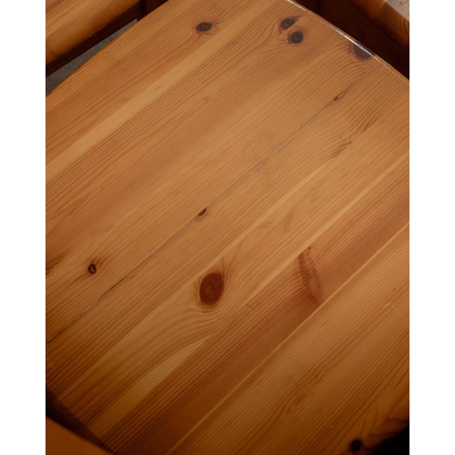 Scandinavian Brutalist Pine Dining Chairs, 1970s, Set of 6 For Sale - Image 17 of 18