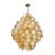 Modernist 10-Tier Handblown Topaz Murano Glass Disc Chandelier W/ Brass Fittings For Sale In New York - Image 6 of 17