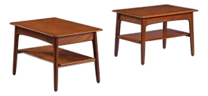 Svend Madsen for Karl Lindegaard Danish Teak End Tables Set